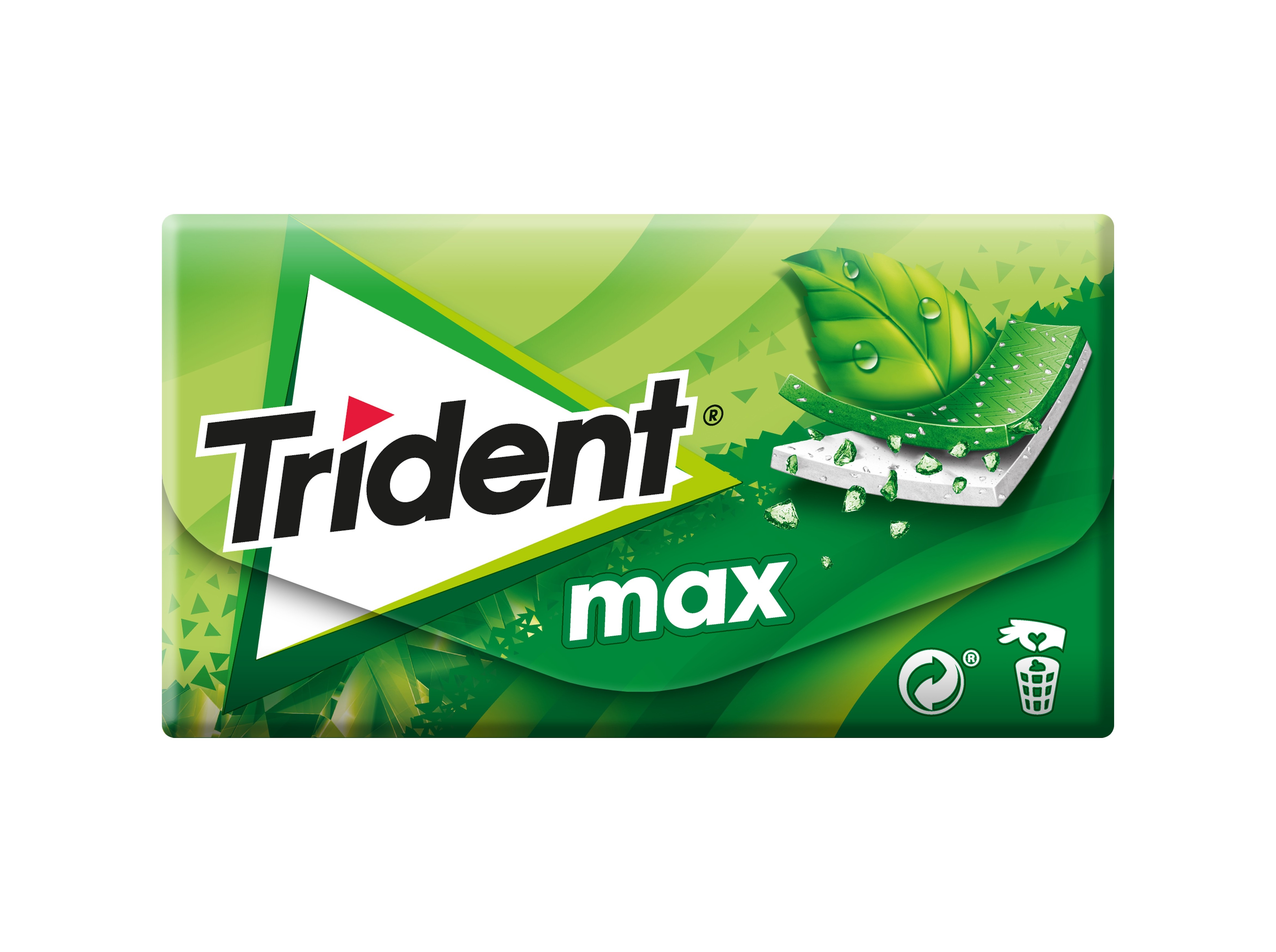 Pastilhas trident max spearmint 27g