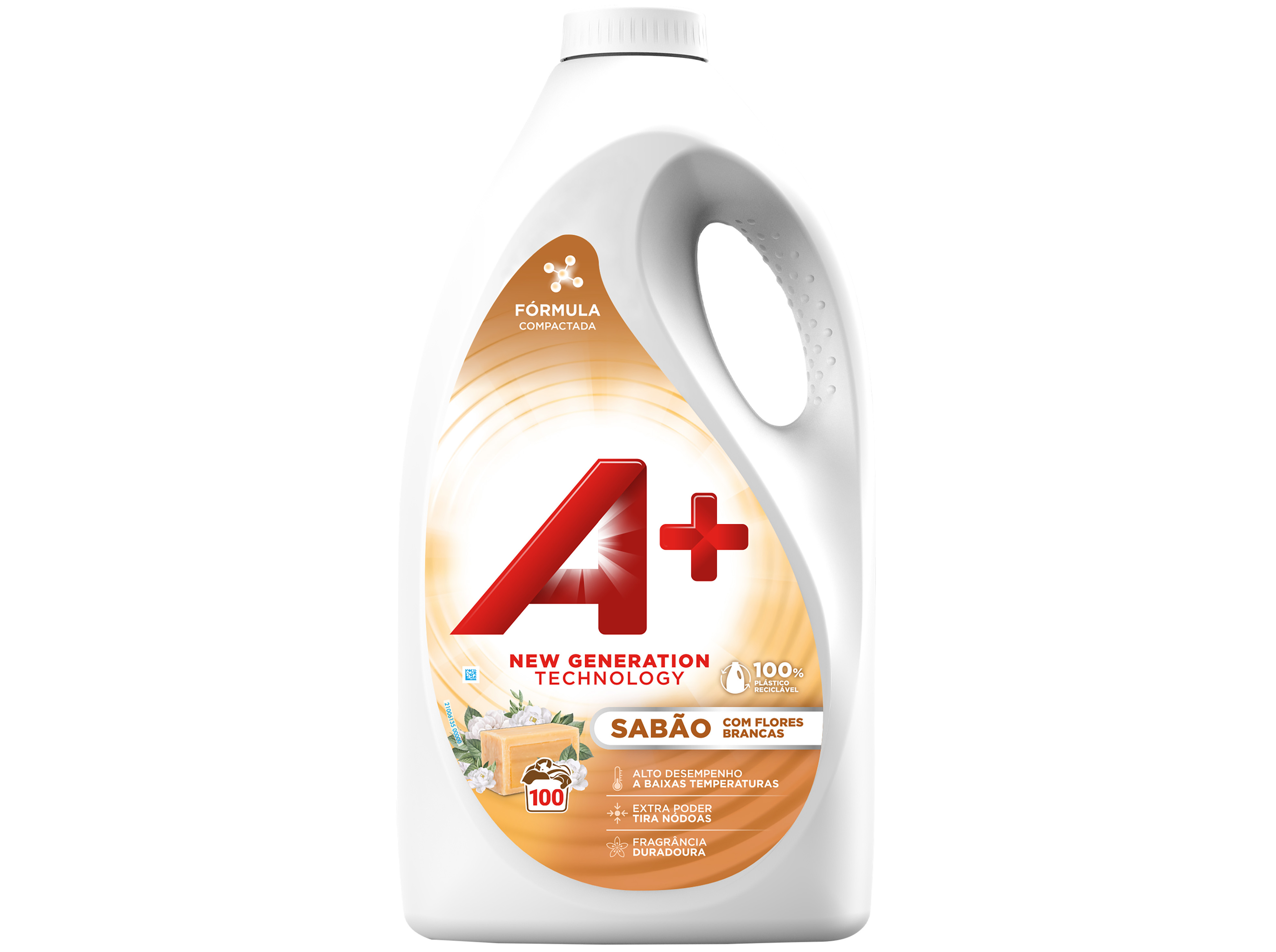 Detergente Roupa Máquina Líquido A+ Sabão Natural 100doses