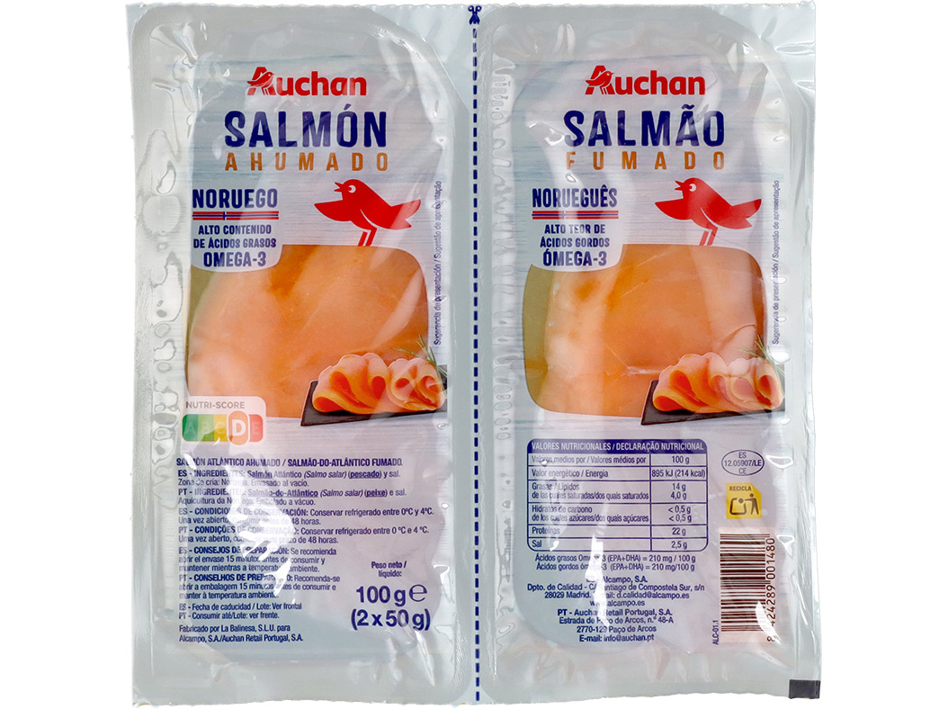Salmão Fumado Auchan 2x50g Auchan