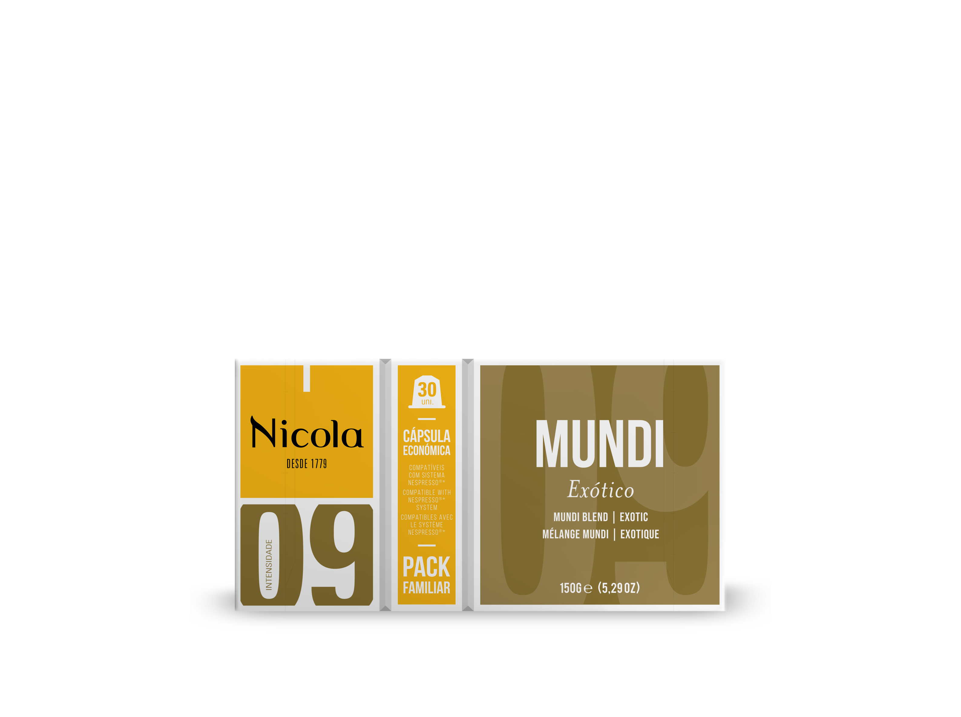 Cápsulas nicola café compatível nespresso lote mundipack 30un