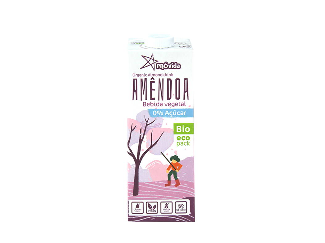 Bebida vegetal próvida amendoa bio sem glúten 1l