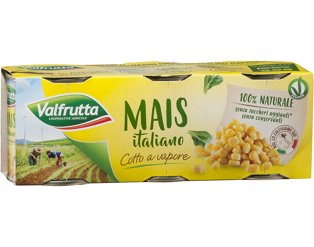 Milho Doce Valfrutta Cozido Ao Vapor 3x160(140)g Valfrutta