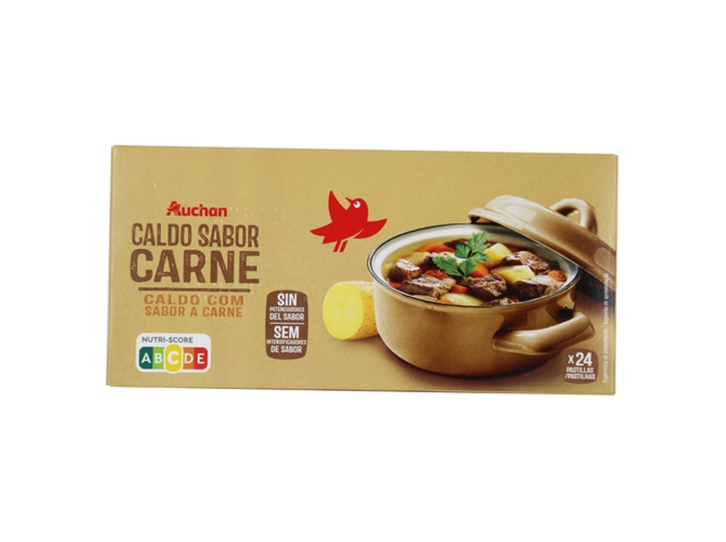 Caldo Auchan Carne 24un 240g Auchan