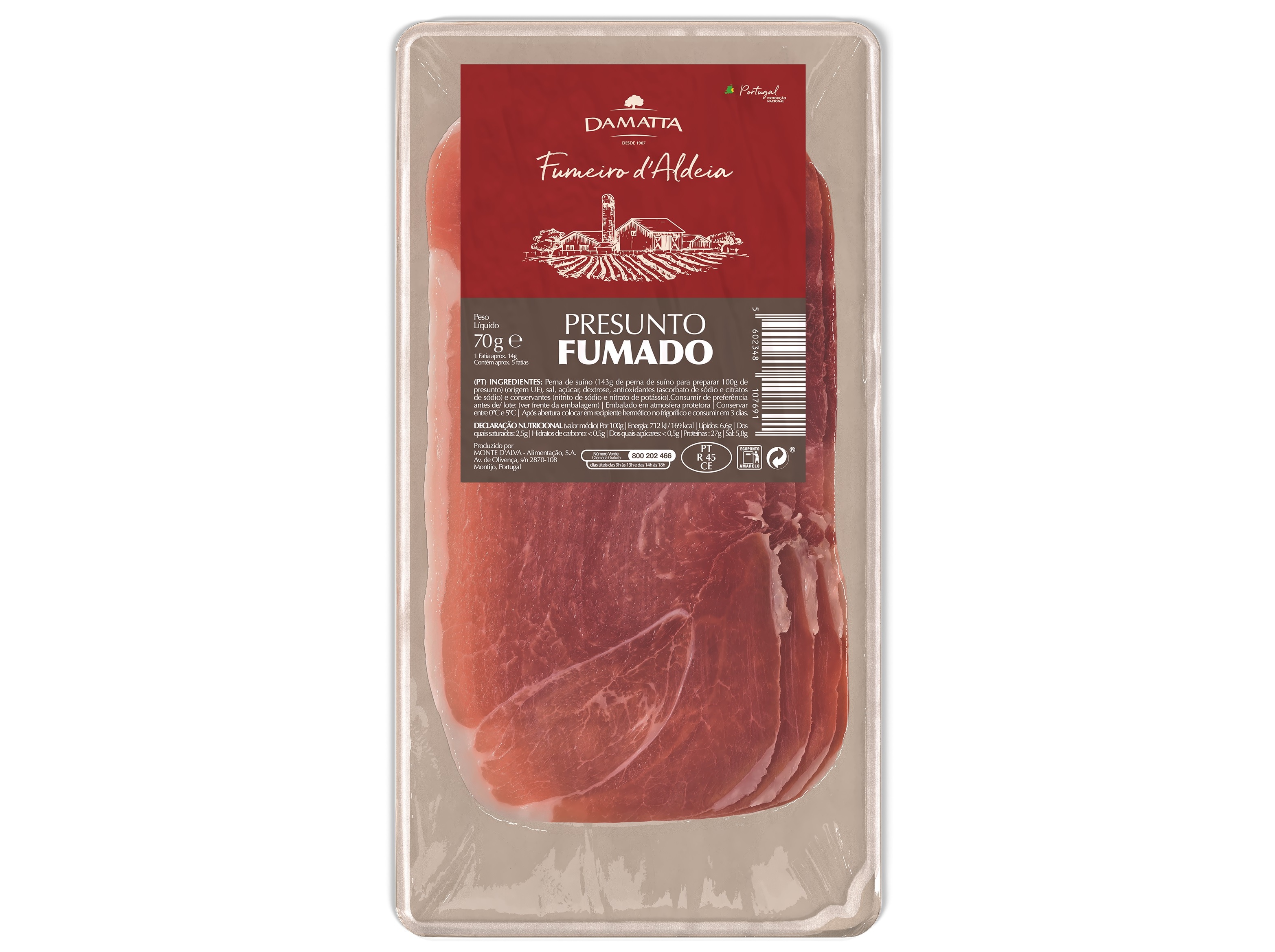 Presunto fumeiro d'aldeia fumado 70 g