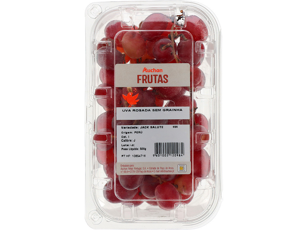 Uva rosada sem grainha auchan 500 g