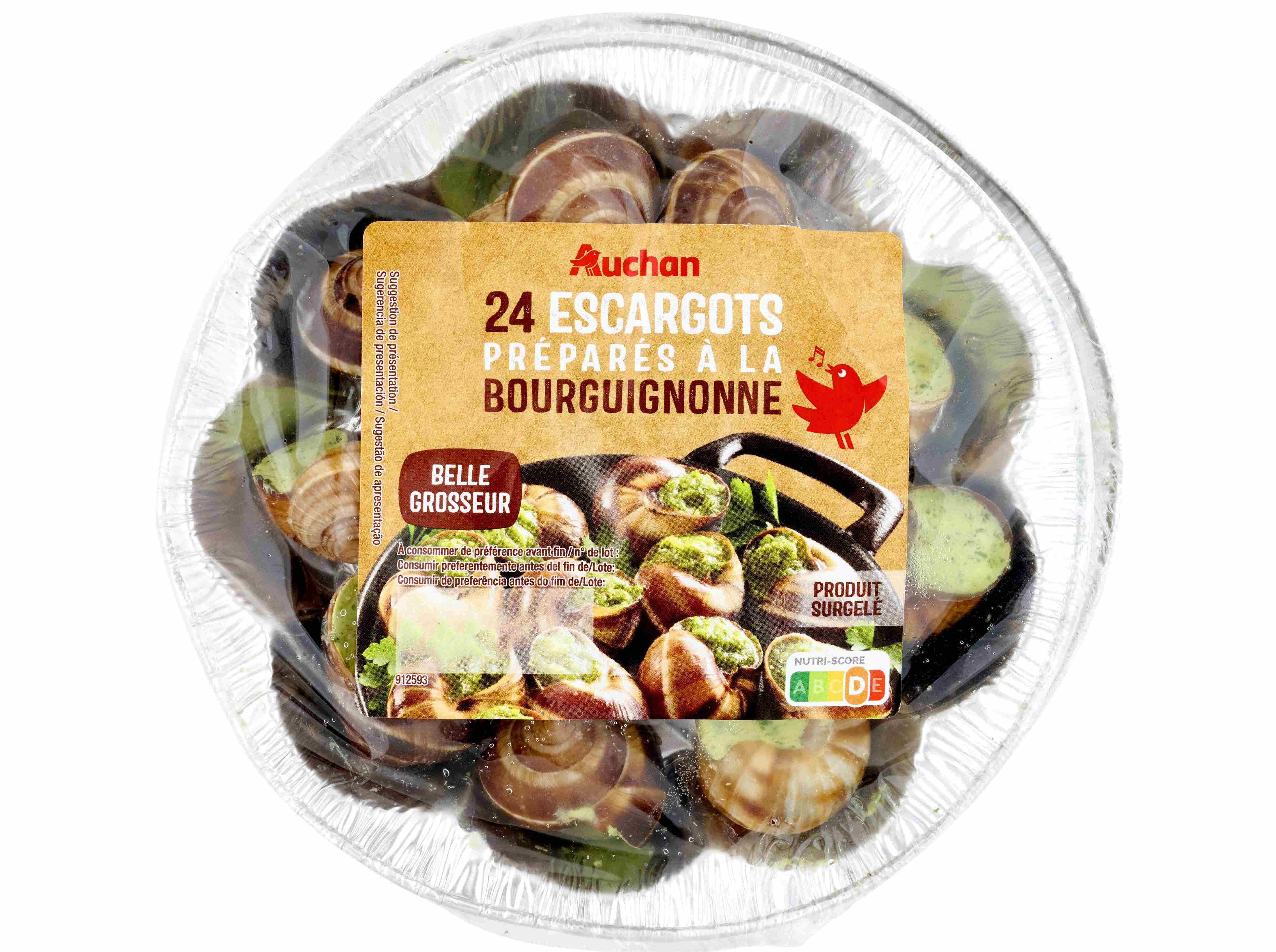 Caracóis Auchan Com Manteiga À La Bourguignonne 24un 178g Auchan