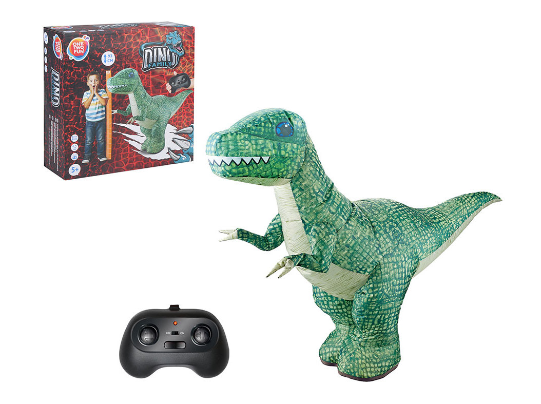 Dinossauro R/c One Two Fun Insuflável 125x40x90cm