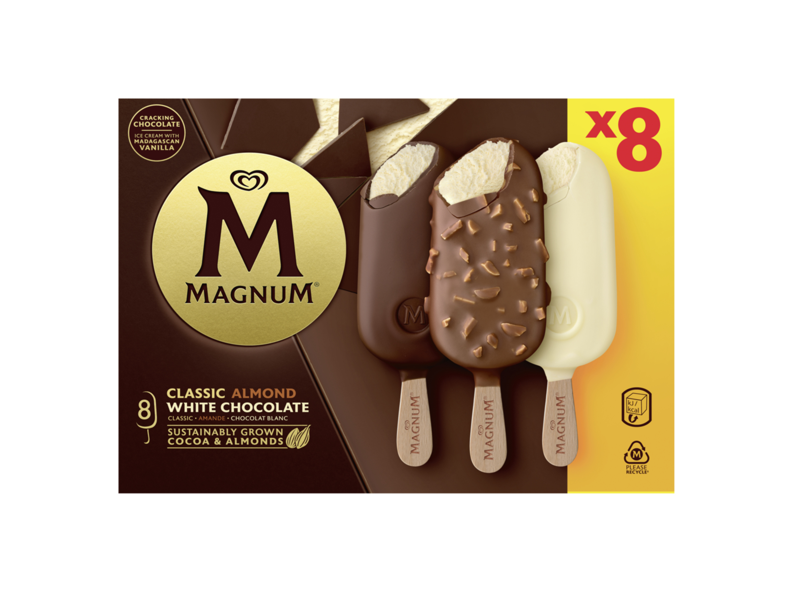 Gelado magnum multipack sortido 8un