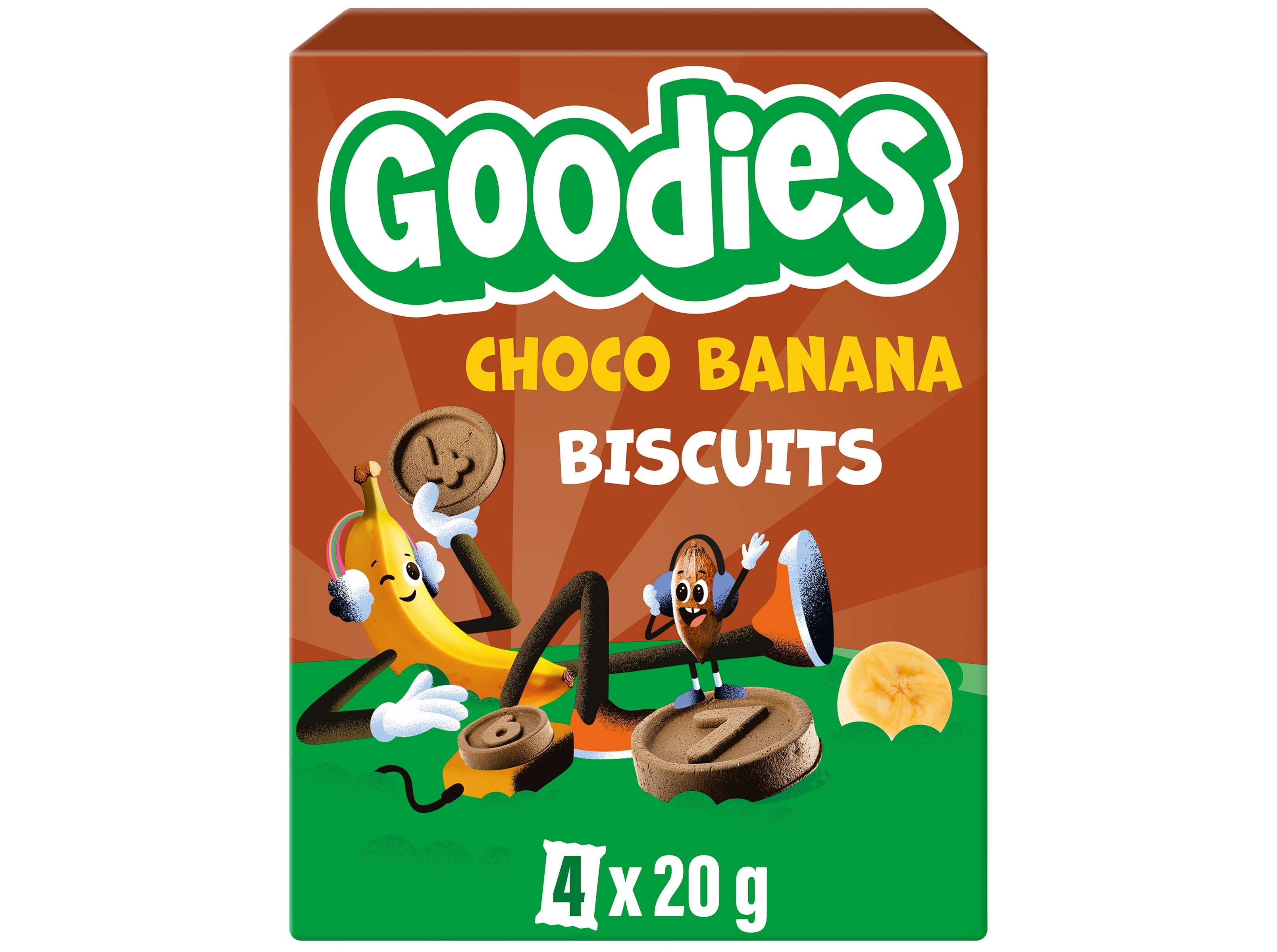 Biscoitos Goodies Choco Banana 4x20g