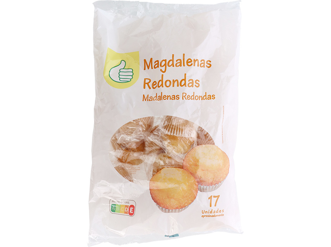 Madalenas polegar redondas 17un 615g