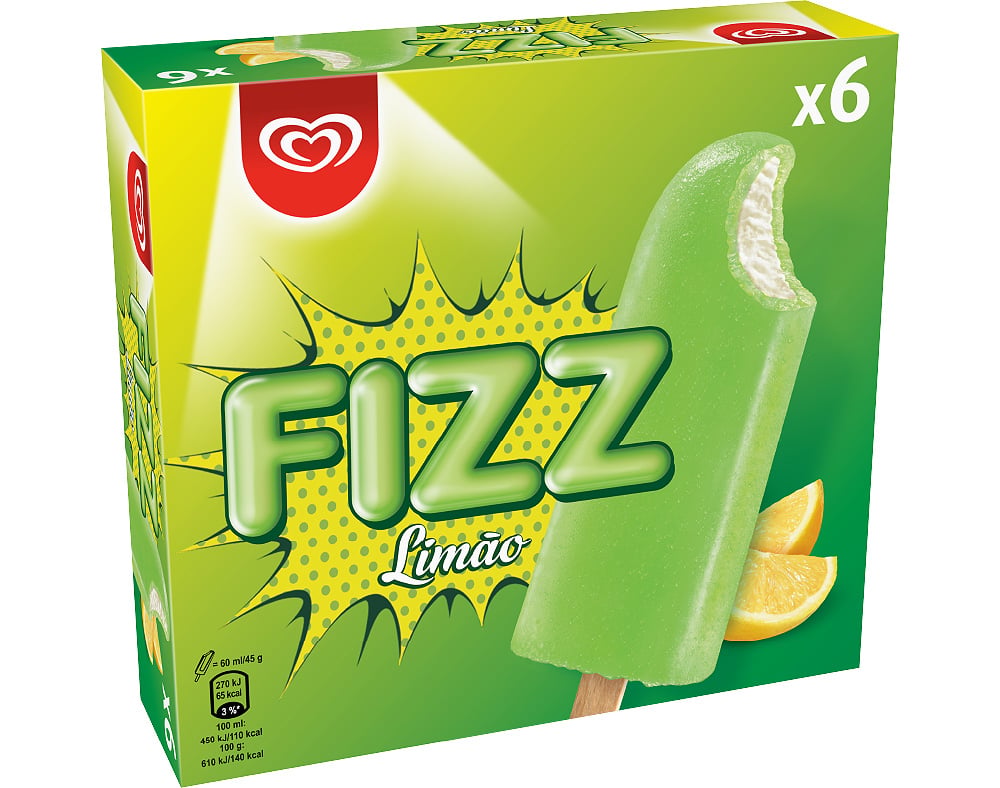 Gelado olá fizz limão 6x60ml