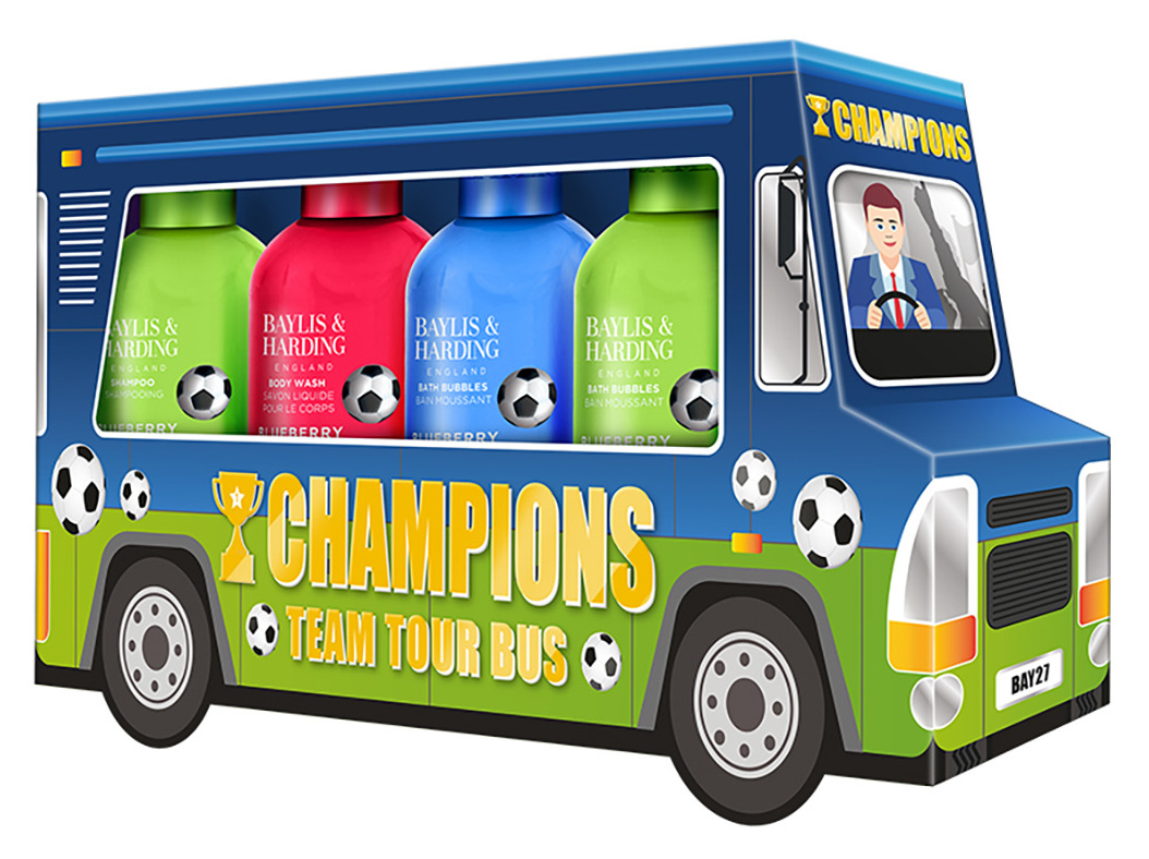 Conj Banho Baylis & Harding Football Team Bus 4x100ml