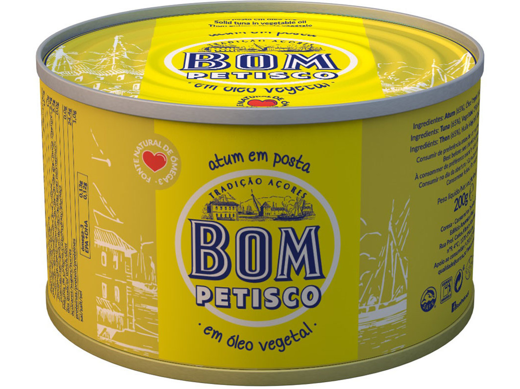 Atum em óleo bom petisco 200(130)g