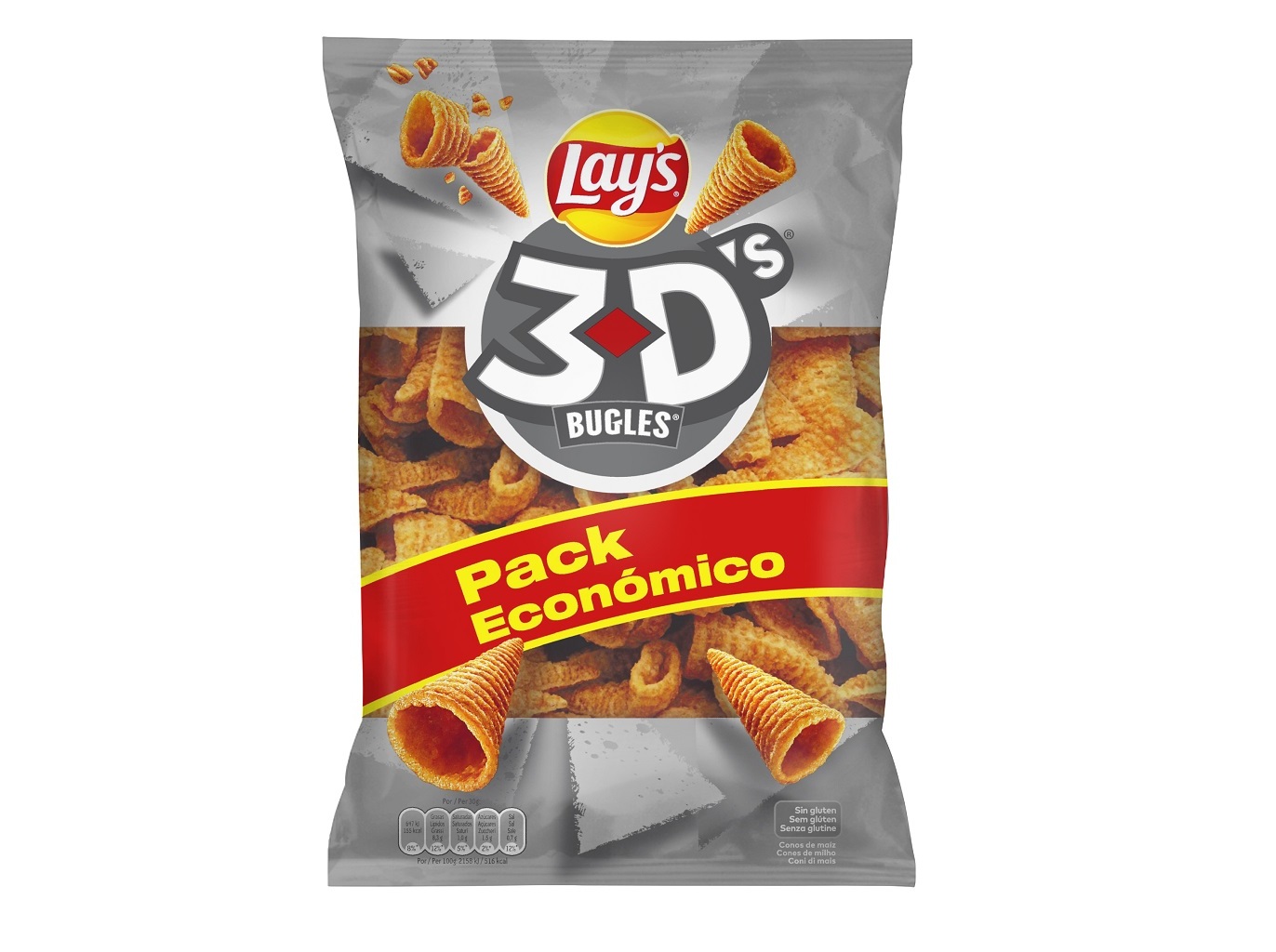 Snacks base milho lay's 3d 136g