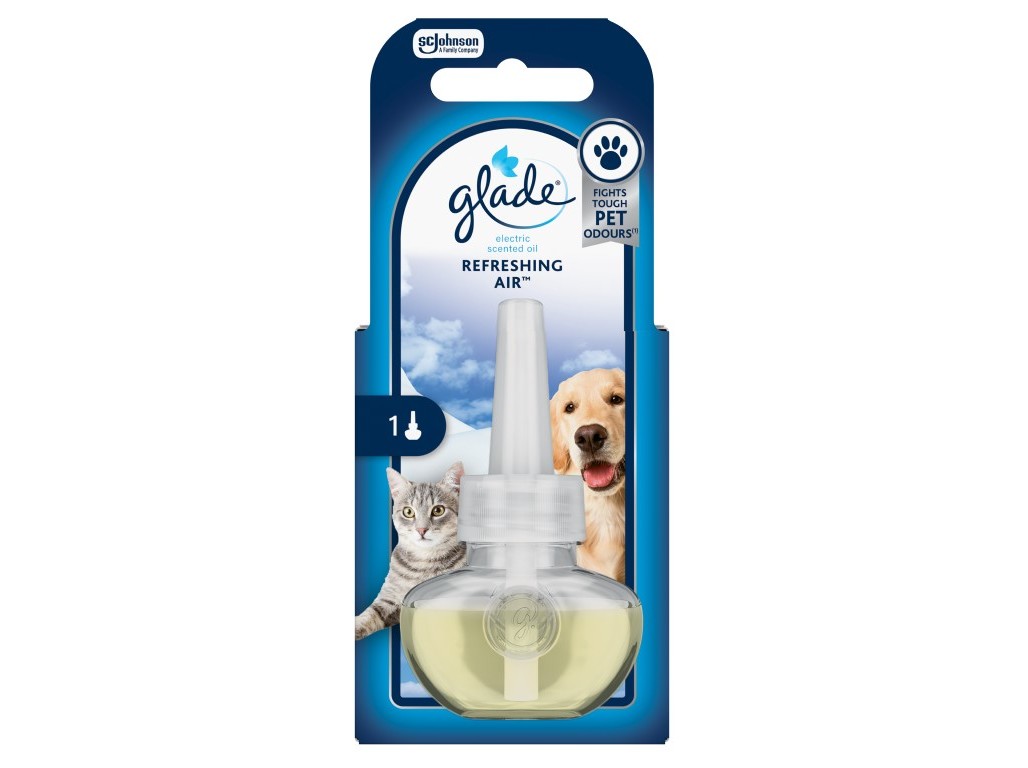 Ambientador eléctrico recarga glade pet refreshing air 20ml