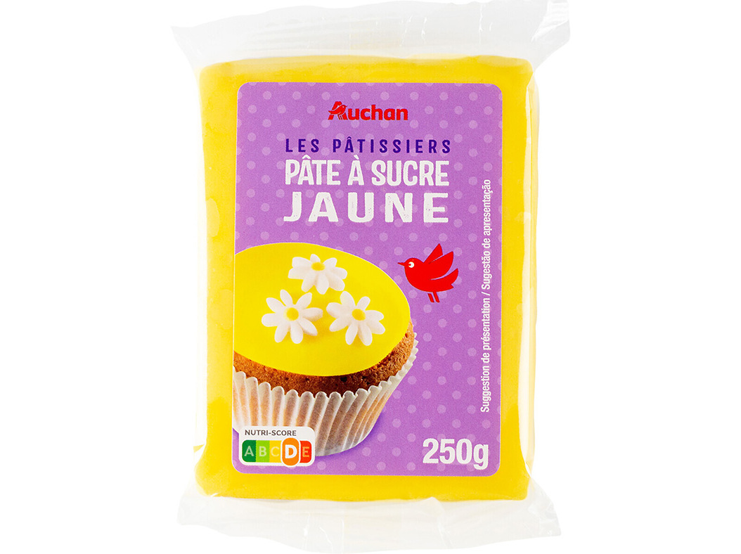 Pasta de açucar auchan amarela 250g