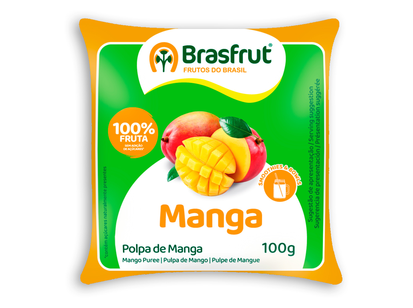 Polpa Brasfrut De Fruta Manga 100g