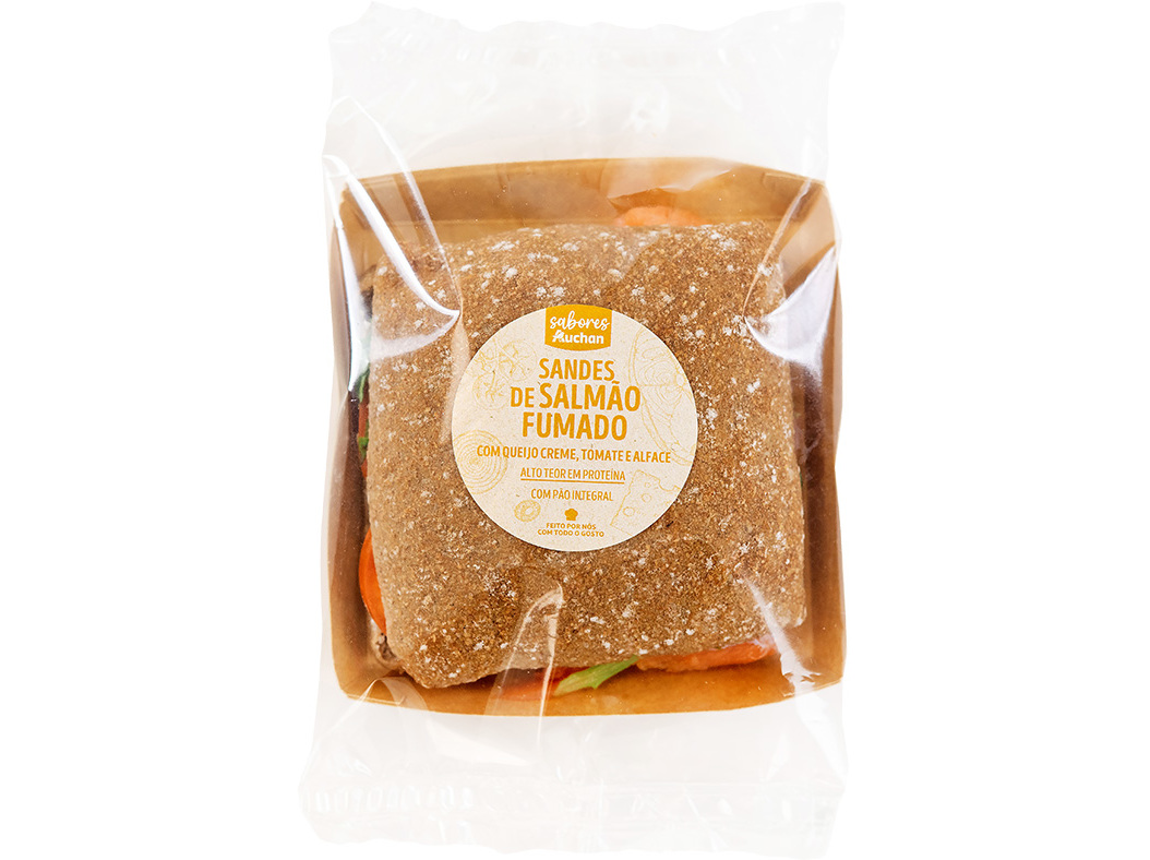 Sandes de salmão fumado sabores auchan un