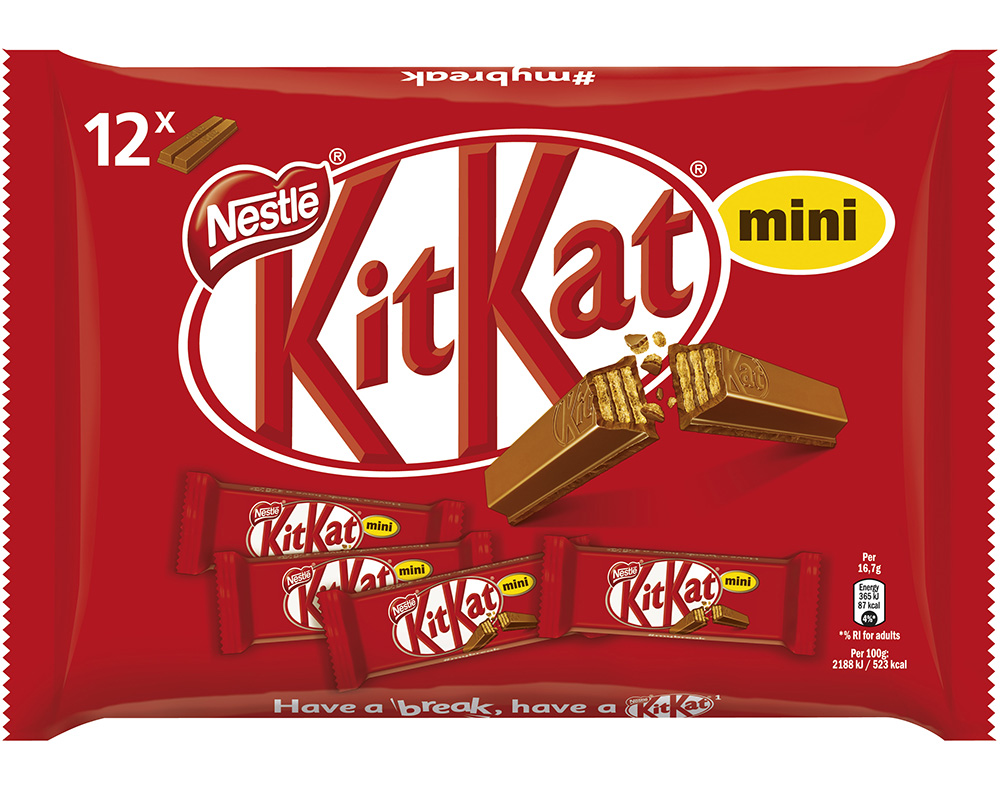 Snack de chocolate kitkat mini 200 g
