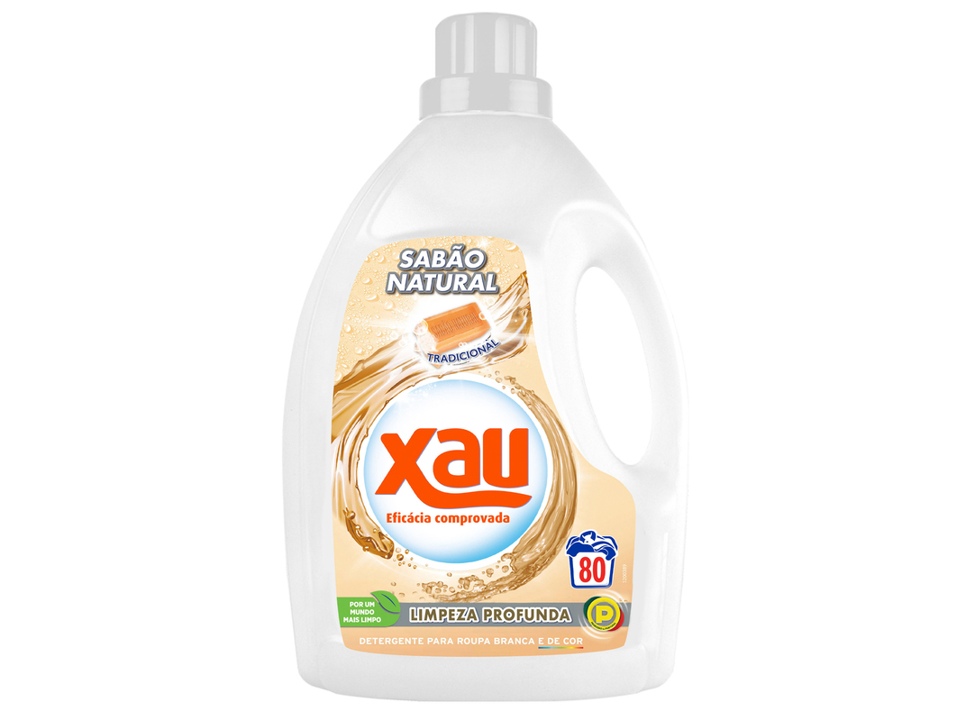 Detergente Roupa Máquina Xau Sabão Natural 80d