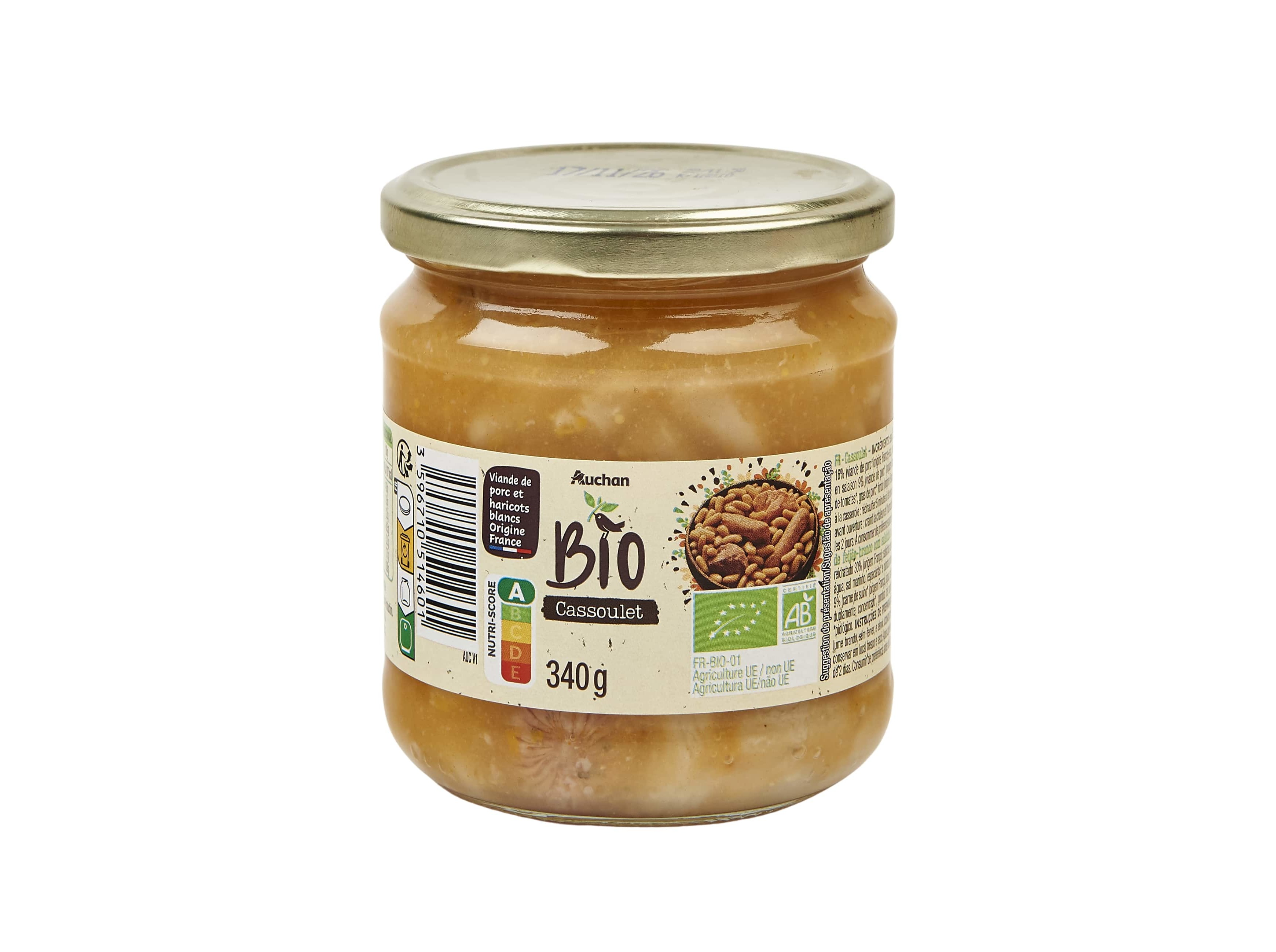 Cassoulet auchan bio 340g