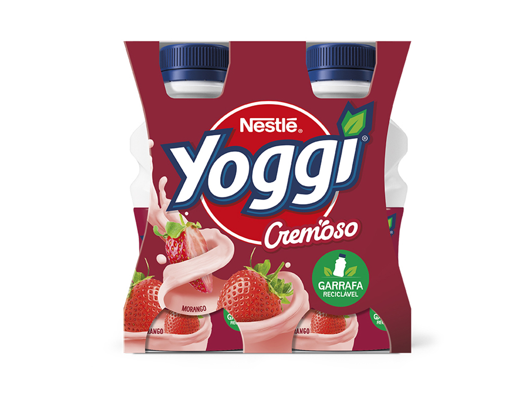 Iogurte Yoggi Líquido Cremoso Morango 4x160g