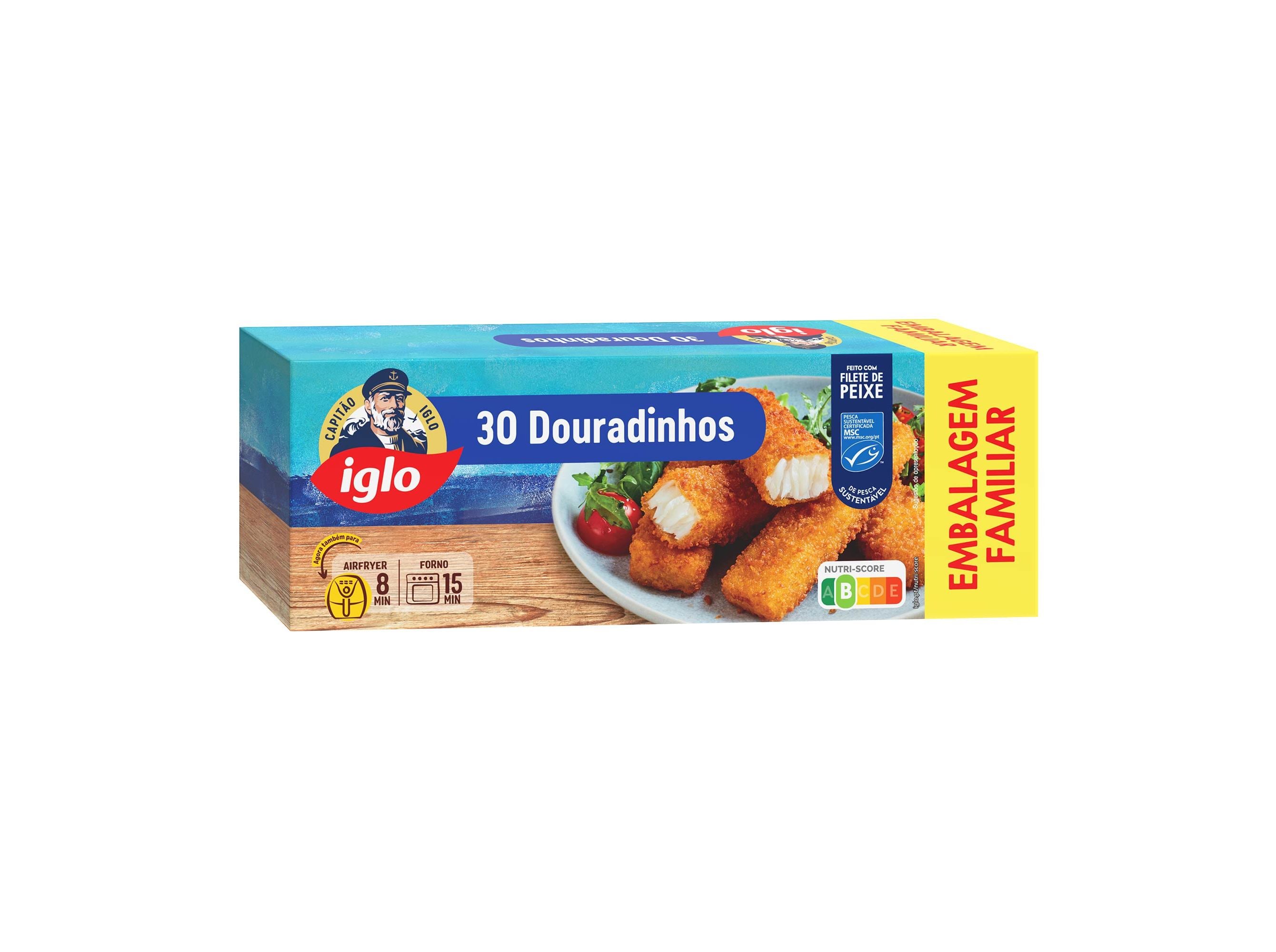 Douradinhos Iglo Peixe 30un 840g Iglo