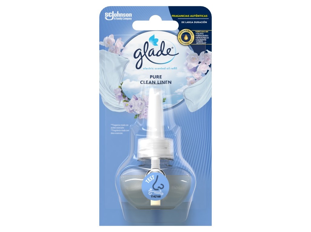 Ambientador glade eléctrico recarga clean linen 20ml