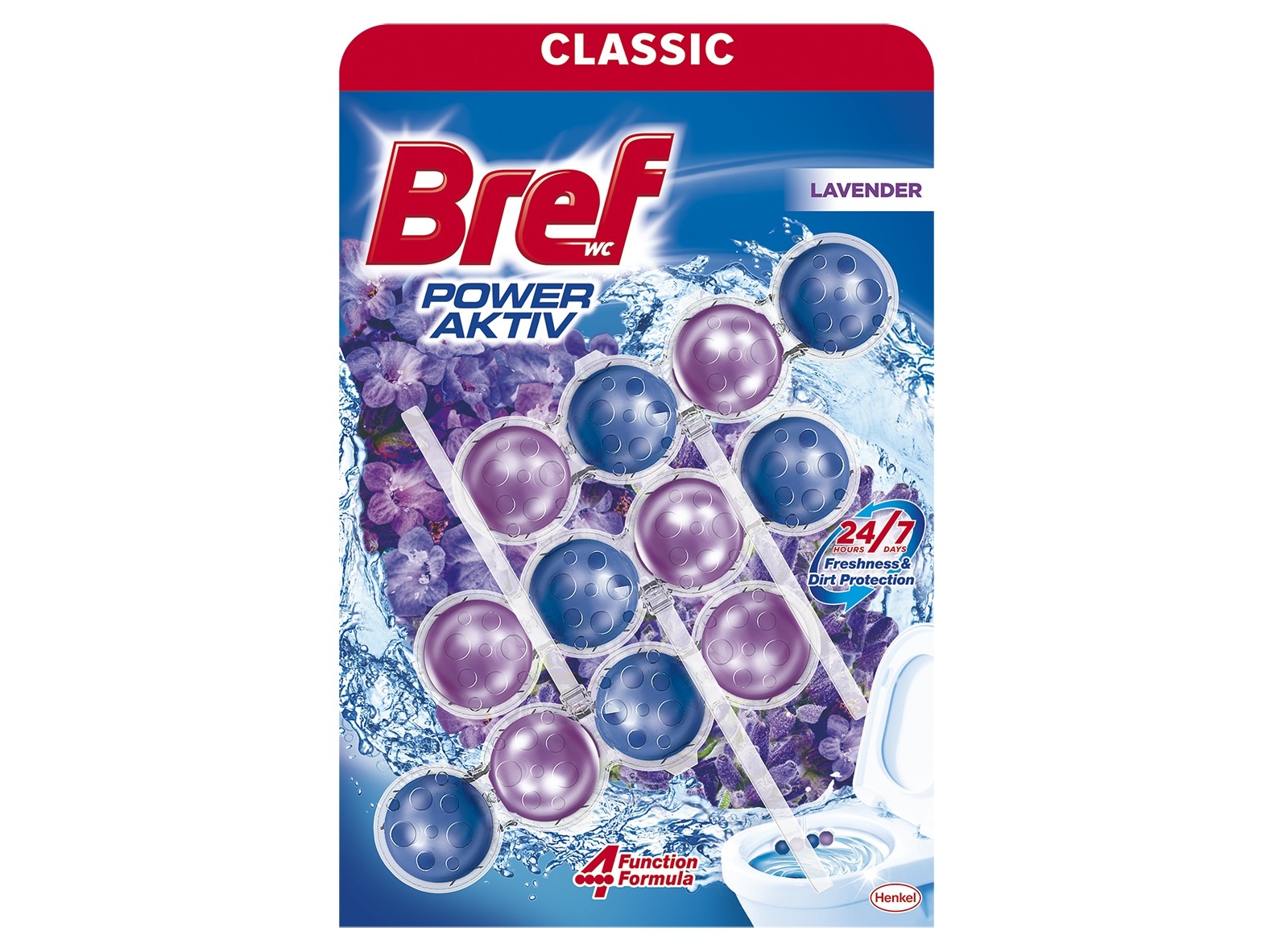 Bloco sanitário bref poder activo lavanda 3 un