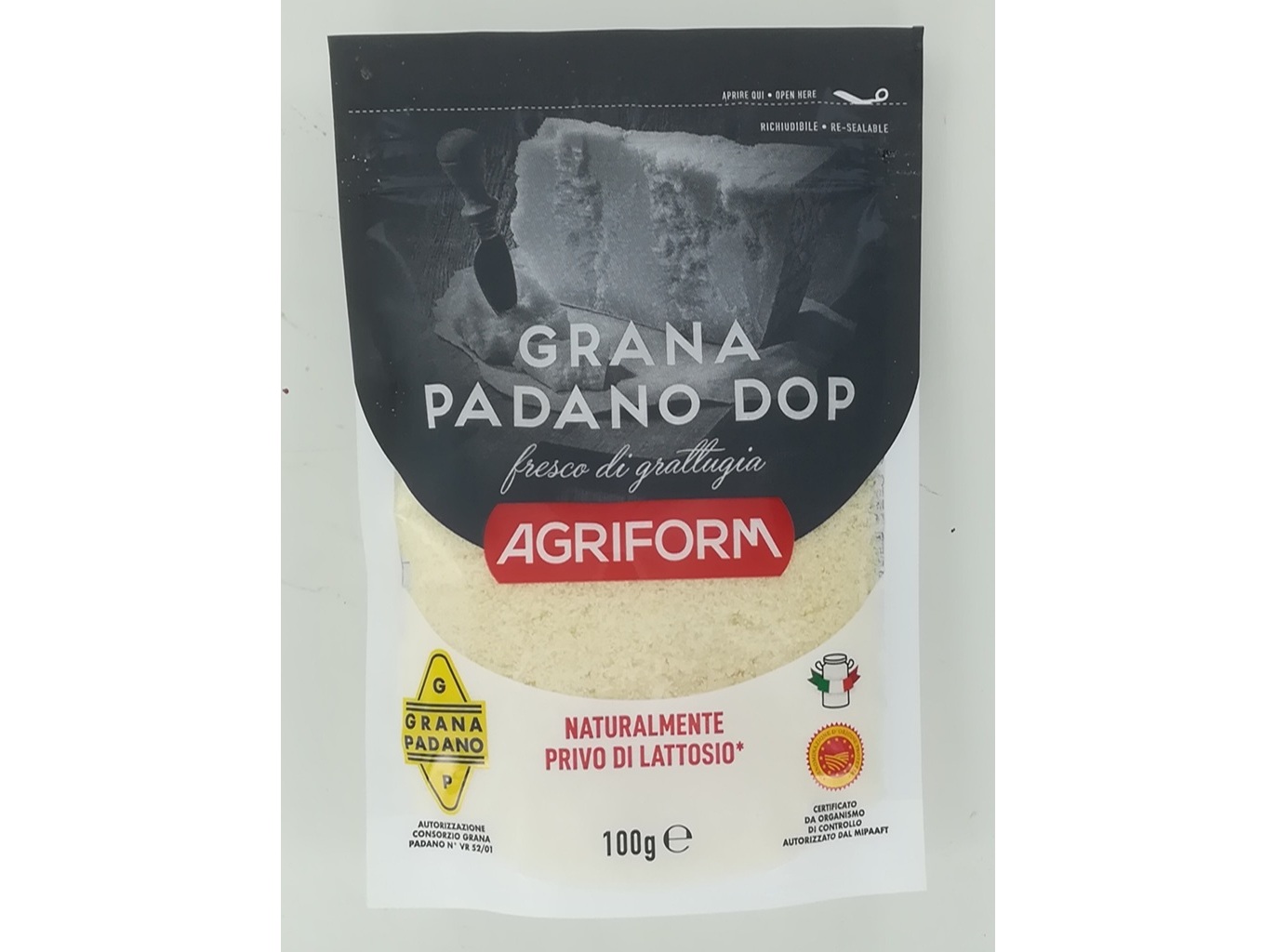 Queijo grana padano agriform dop ralado 100g