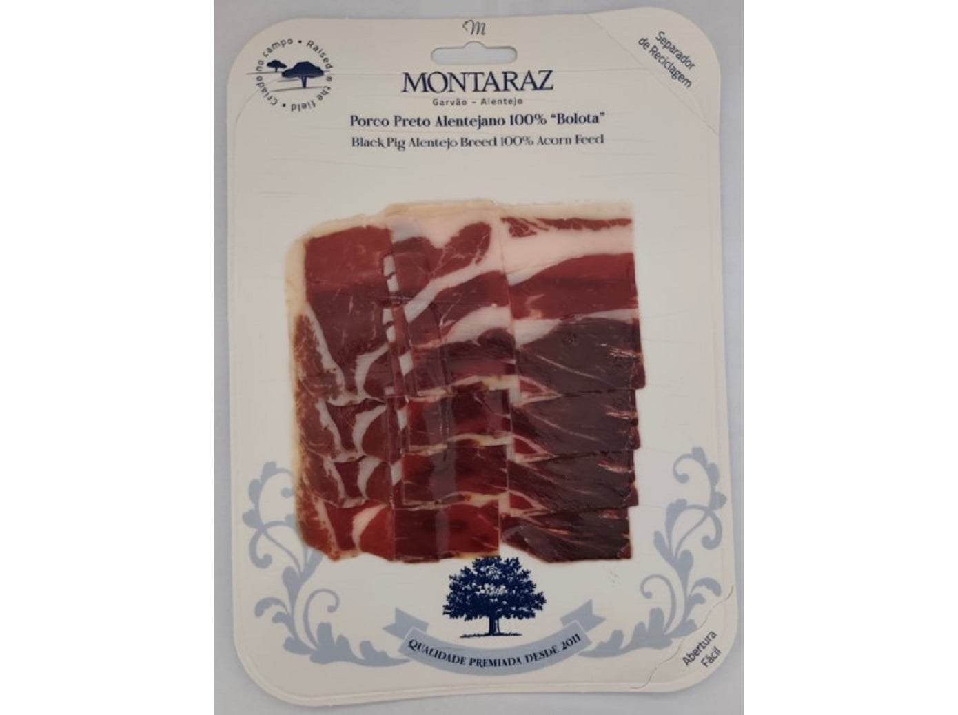 Presunto Porco Preto Montaraz Alentejano 100% Bolota 36m 50g Montaraz